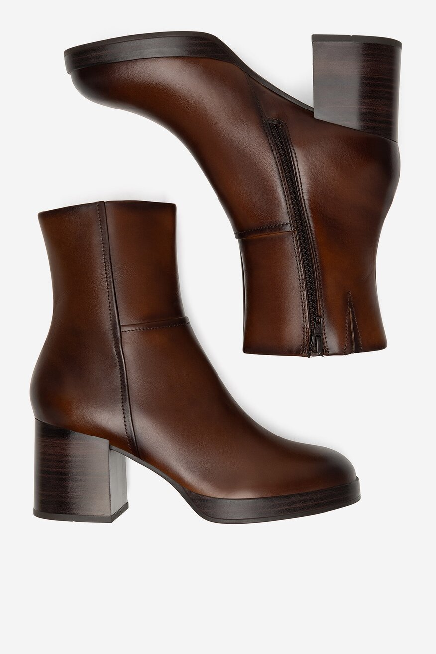 Botki skórzane ocieplane