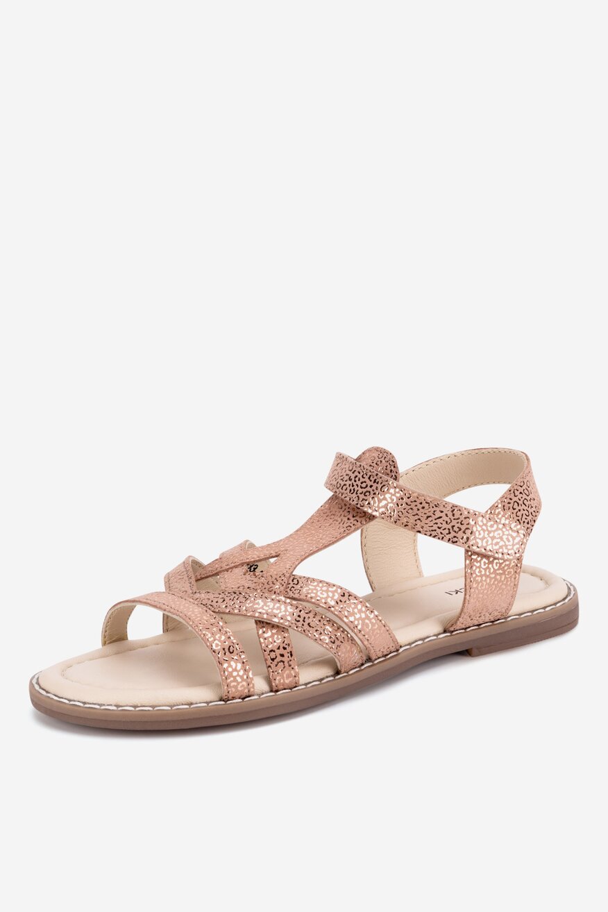 Sandały skórzane na rzepy