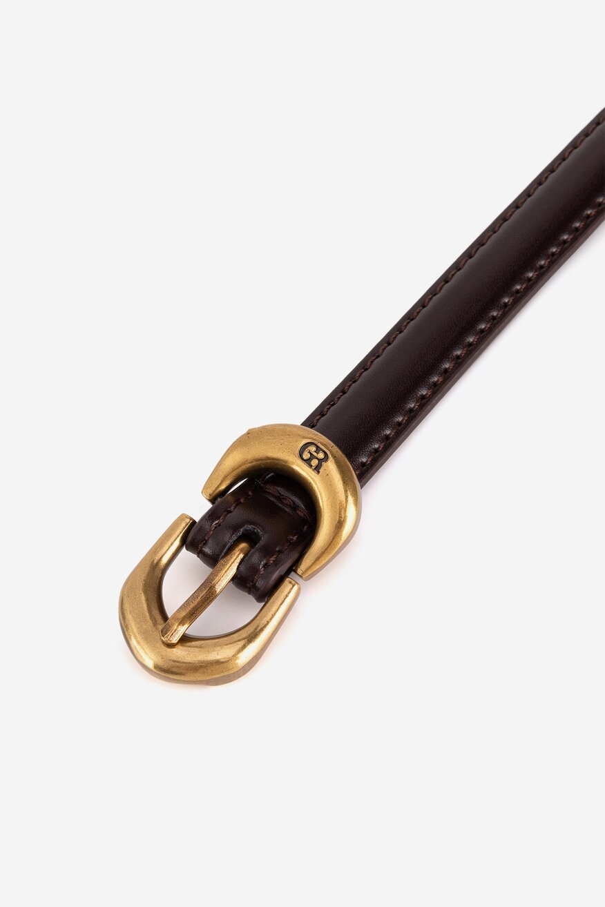 Pasek damski skórzany