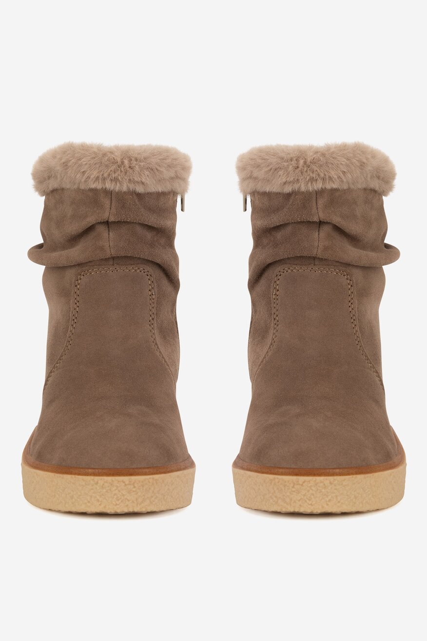 Botki skórzane ocieplane