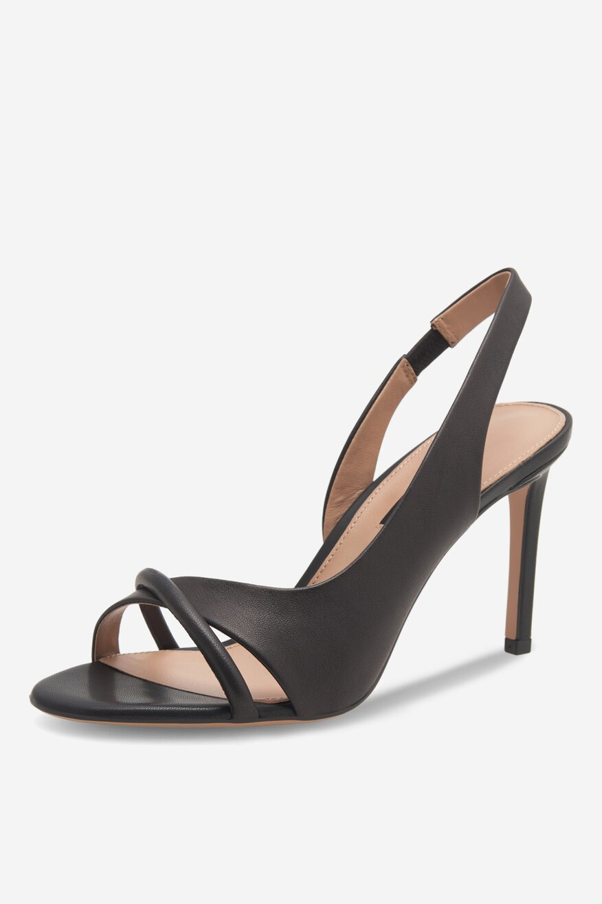 Sandały skórzane na szpilce