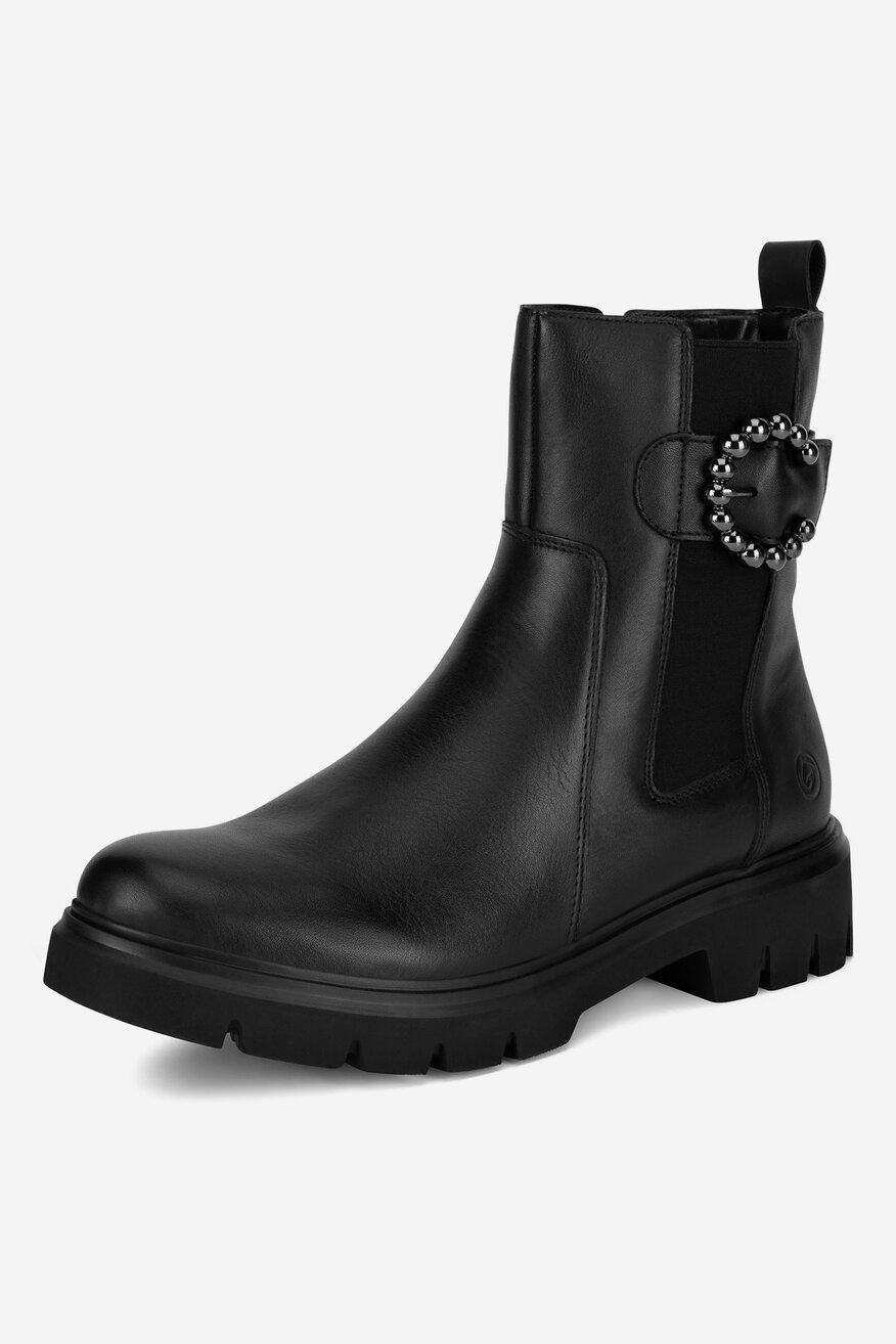 Botki skórzane ocieplane