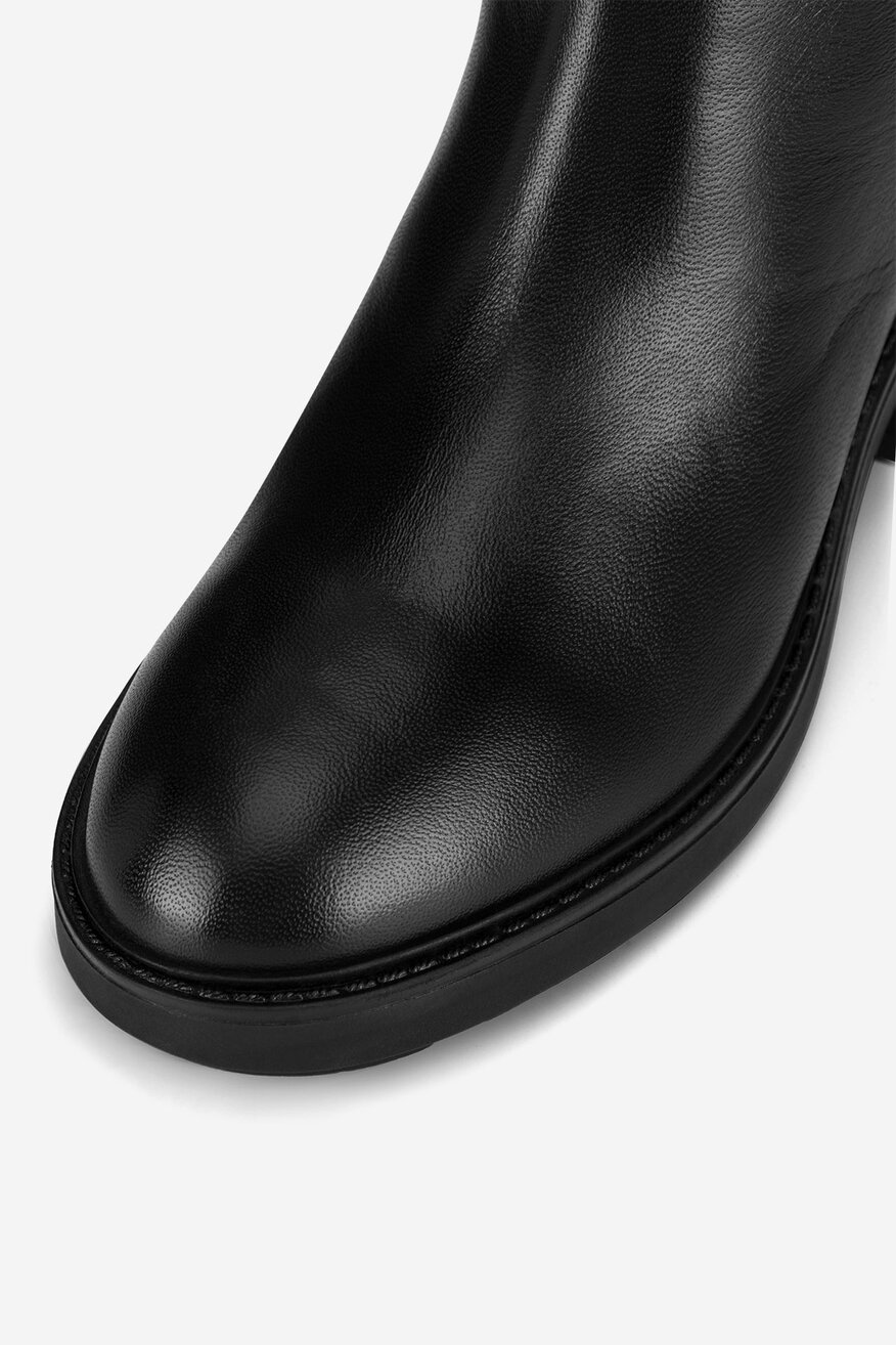 Botki skórzane ocieplane