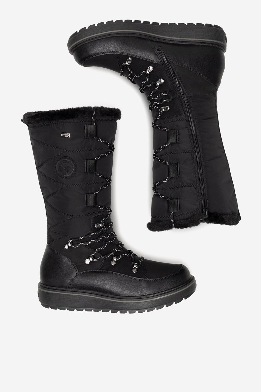 Śniegowce skórzane ocieplane