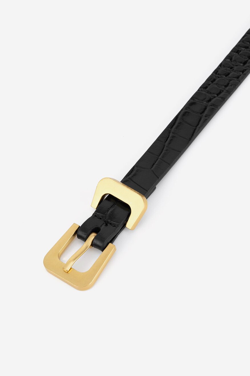 Pasek damski skórzany