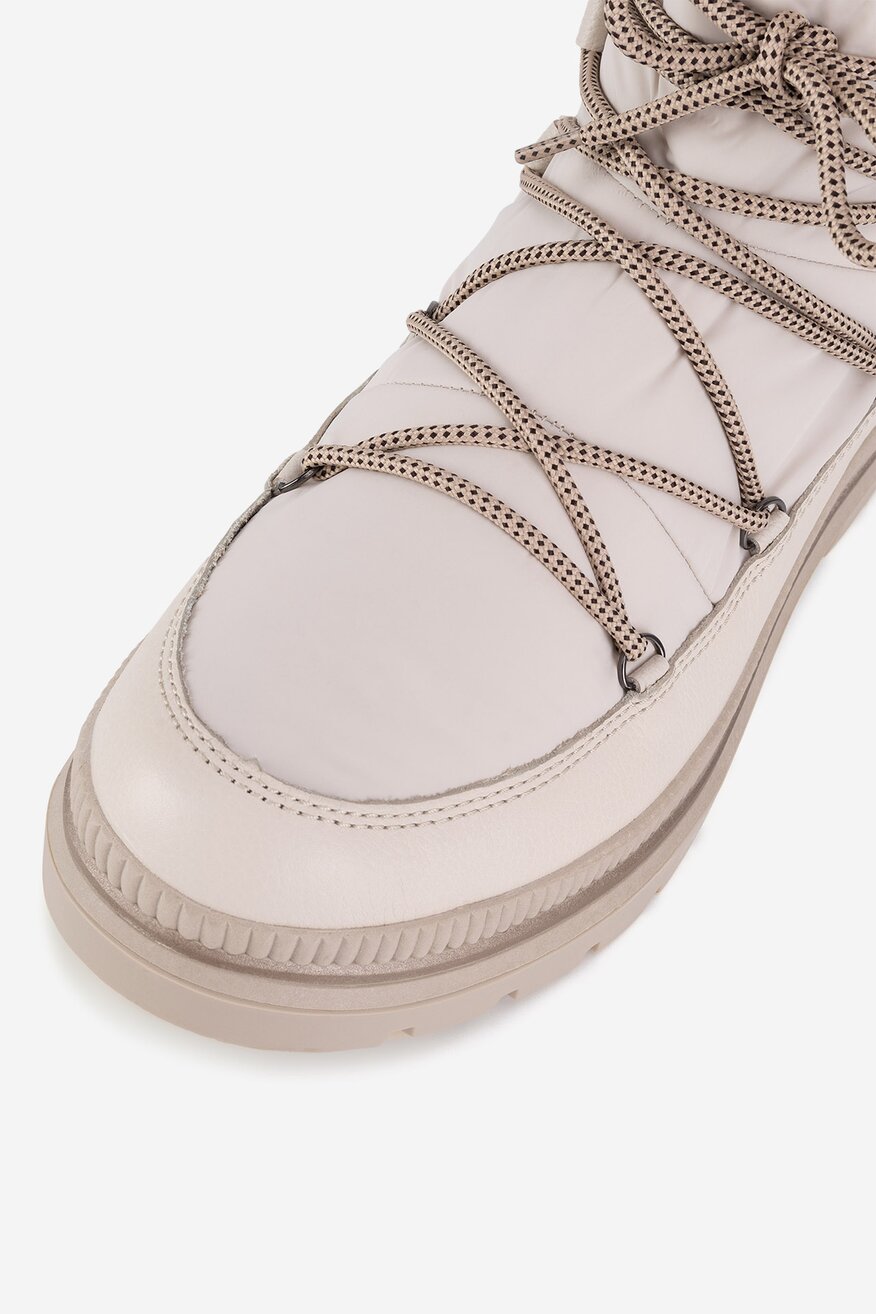 Śniegowce skórzane ocieplane