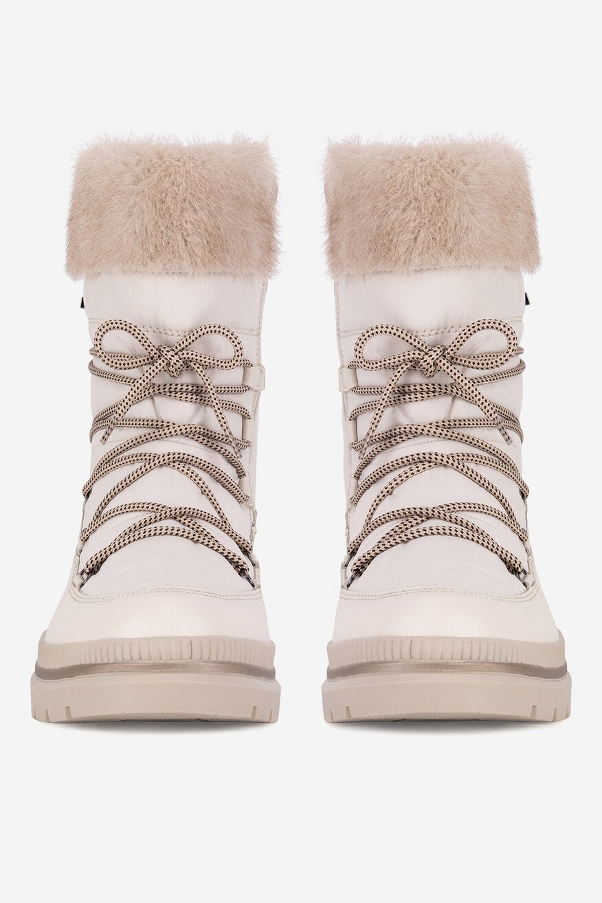 Śniegowce skórzane ocieplane