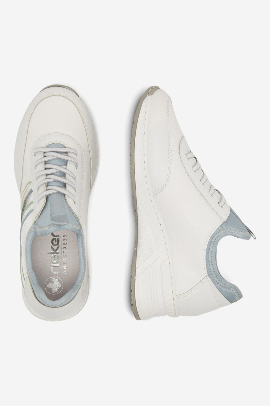 Sneakersy skórzane na koturnie