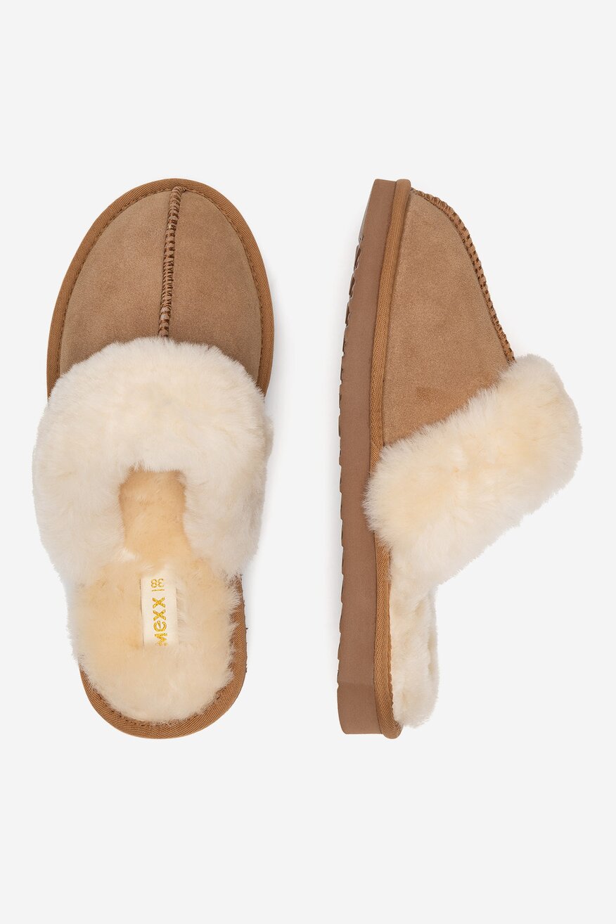 Kapcie skórzane ocieplane