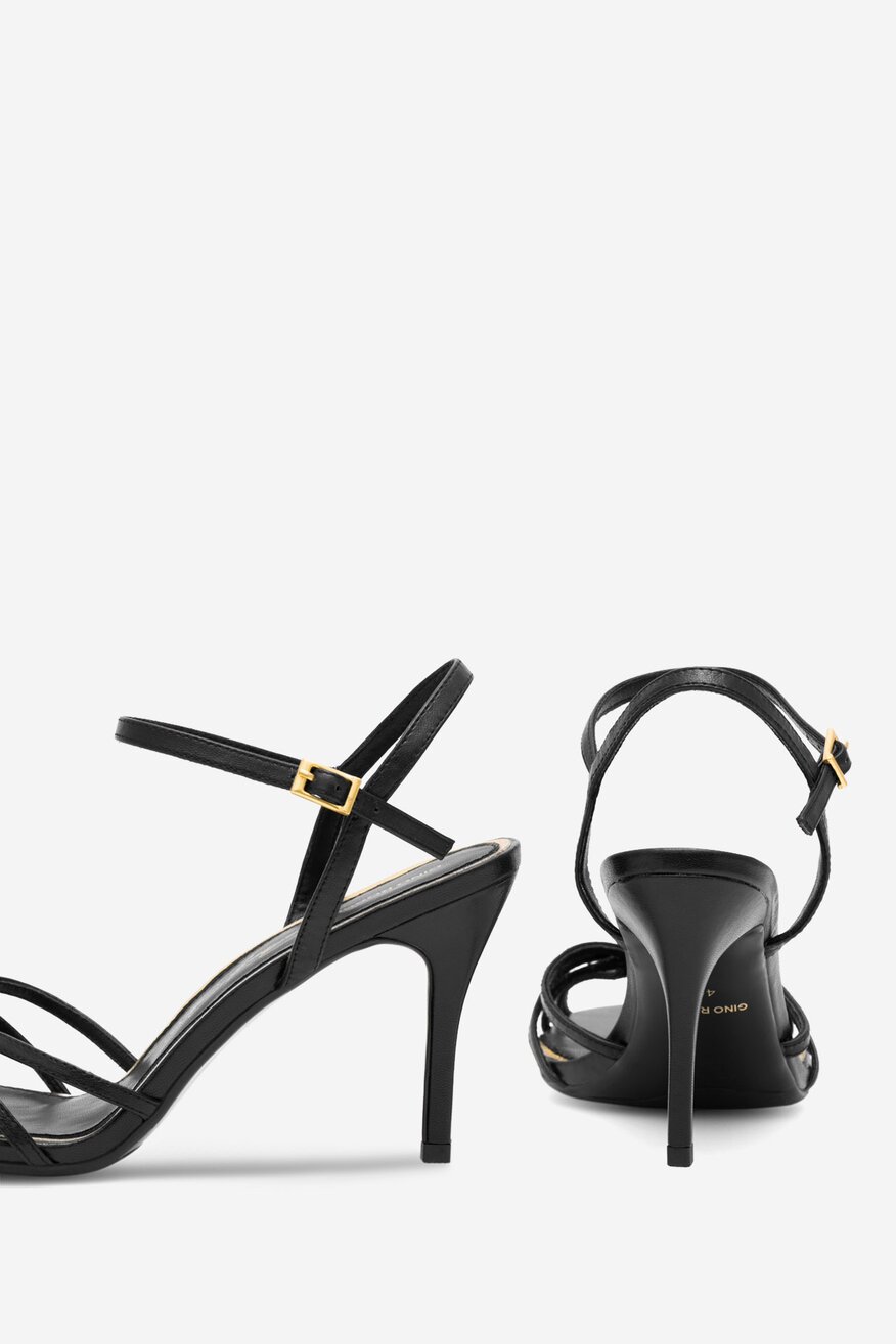 Sandały skórzane na szpilce