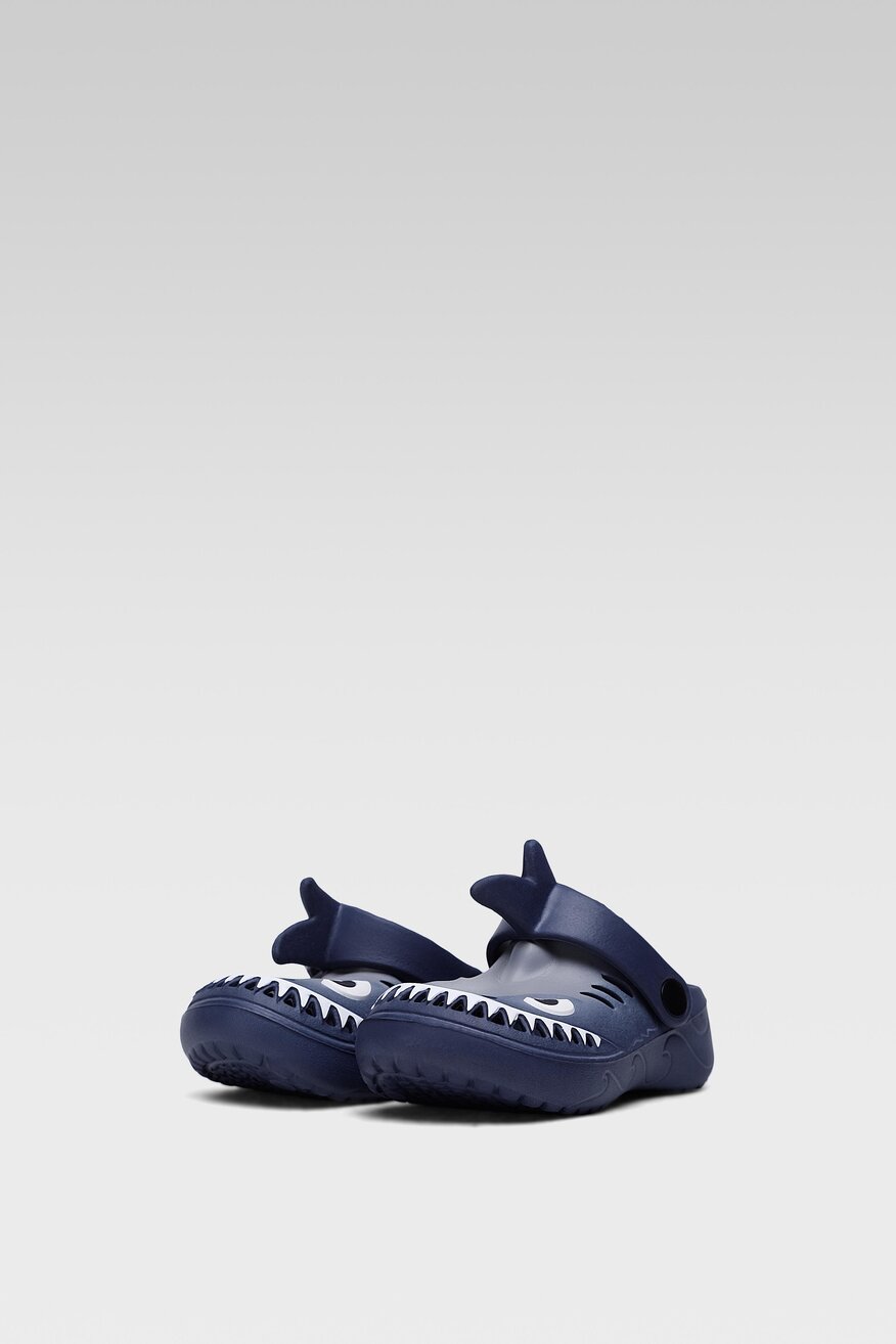 Klapki basenowe z aplikacją granatowe