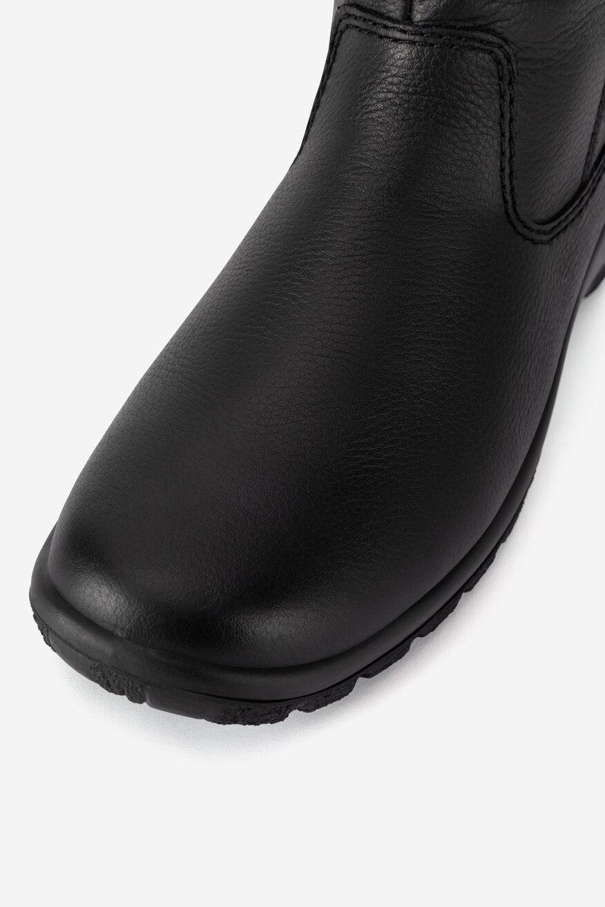 Botki skórzane ocieplane