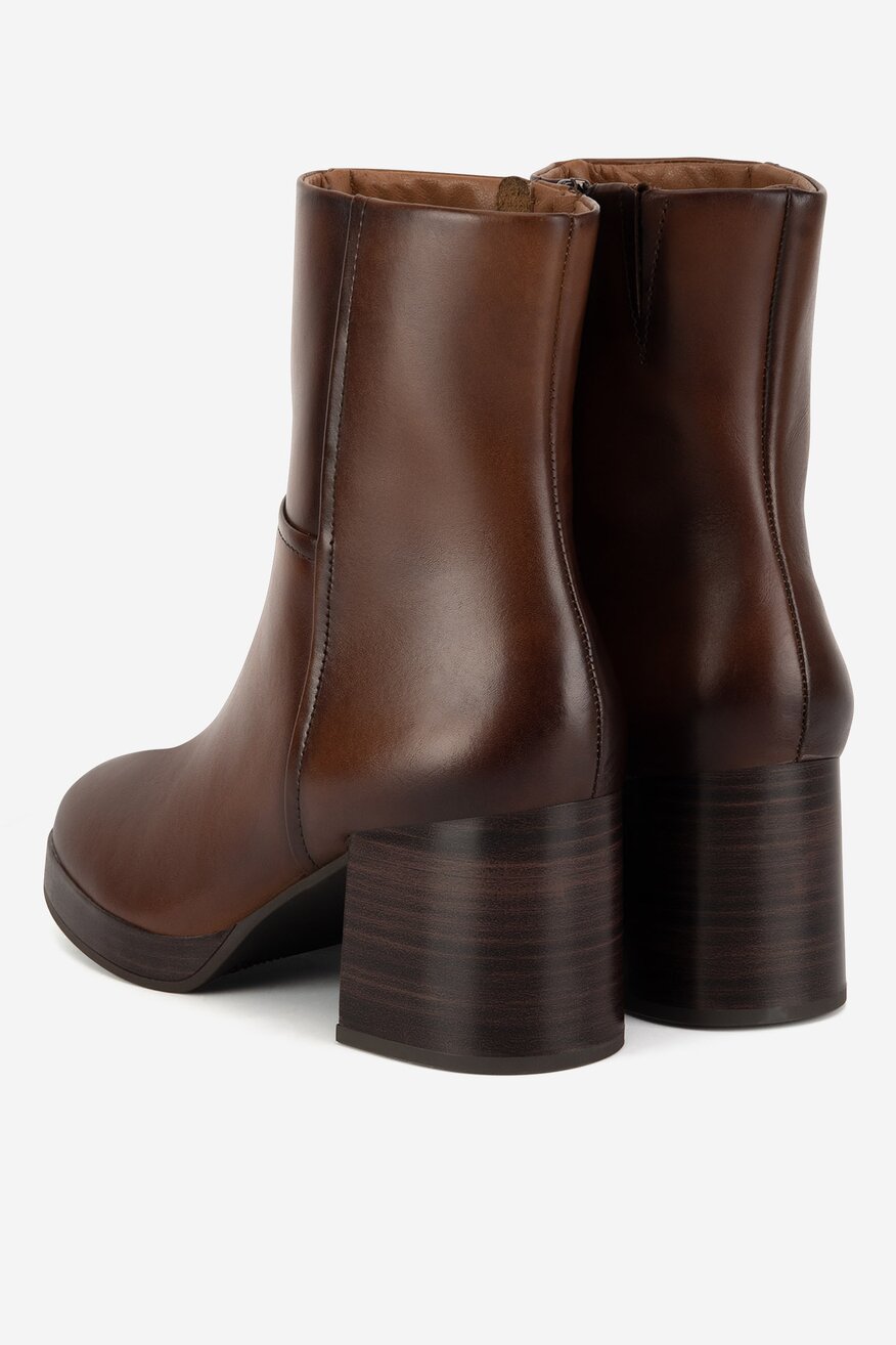 Botki skórzane ocieplane