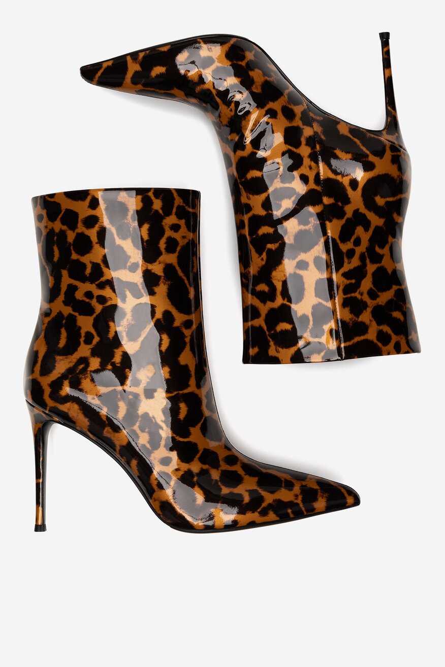 Botki skórzane na szpilce