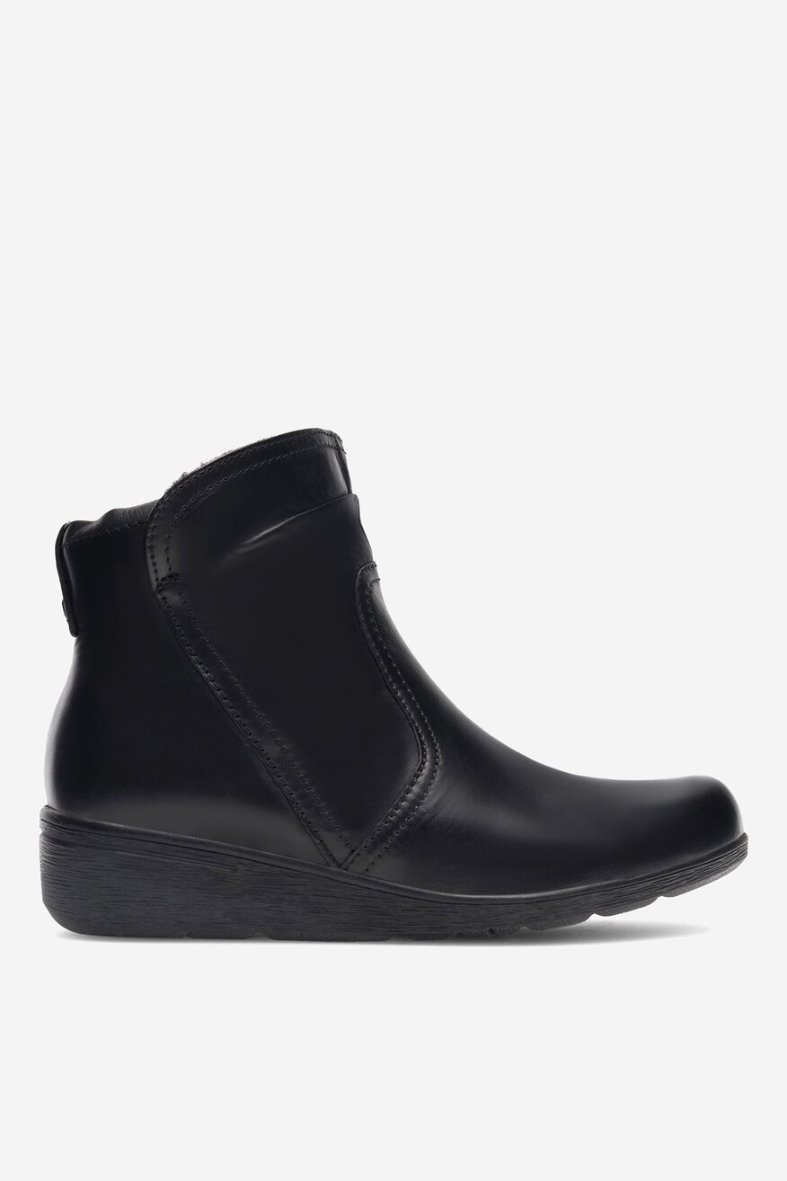 Botki skórzane ocieplane