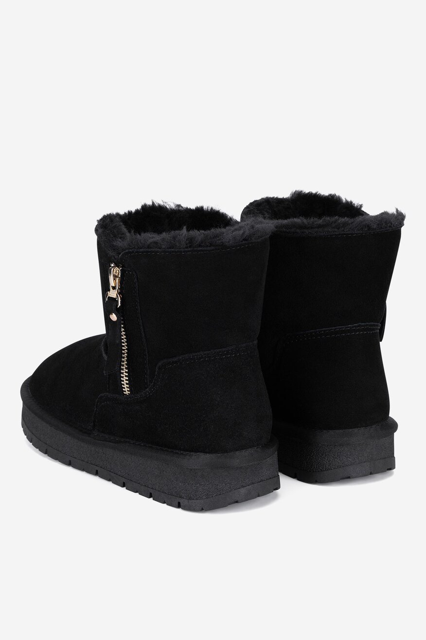 Botki skórzane ocieplane