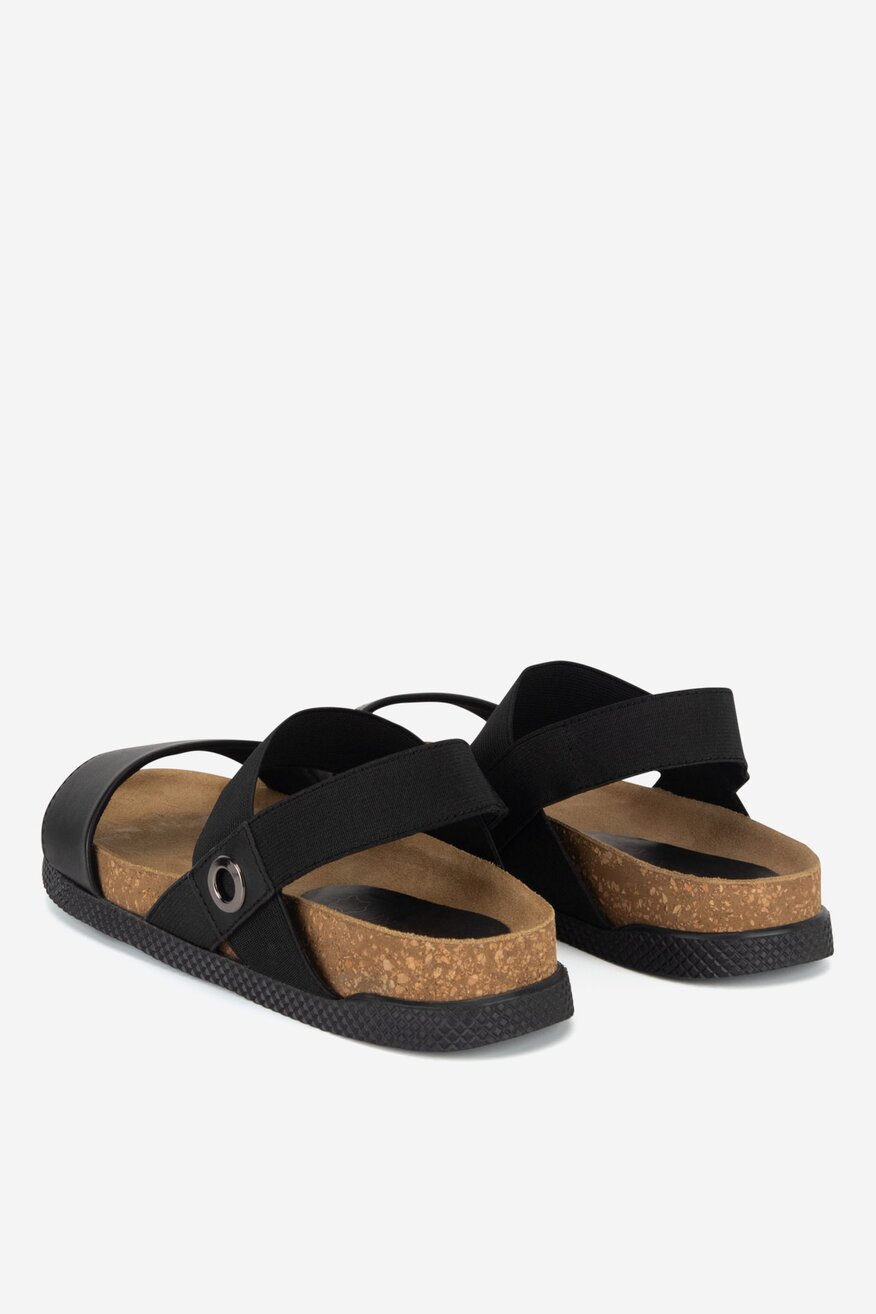 Sandały skórzane płaskie