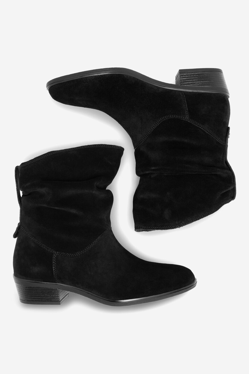 Botki skórzane na słupku