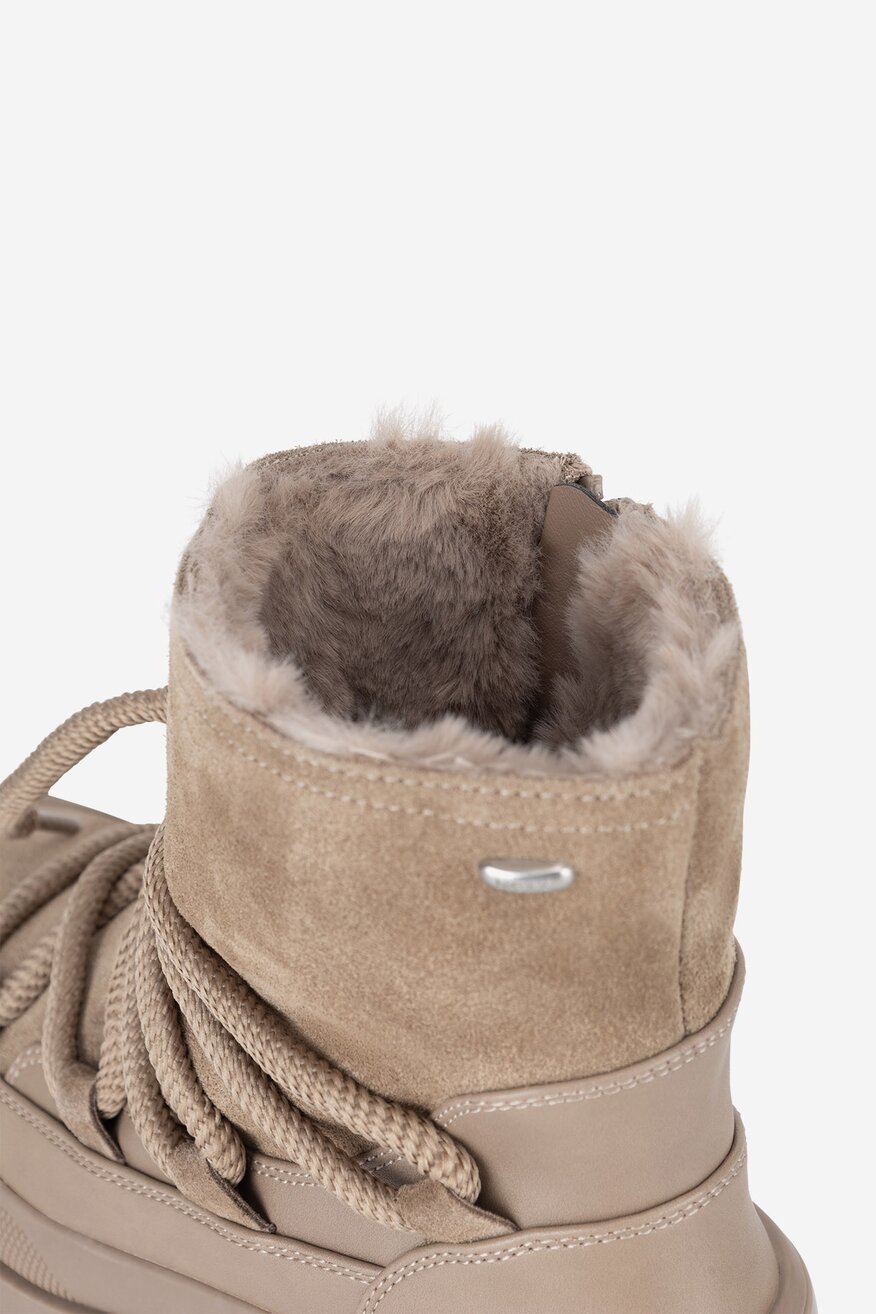 Botki skórzane ocieplane