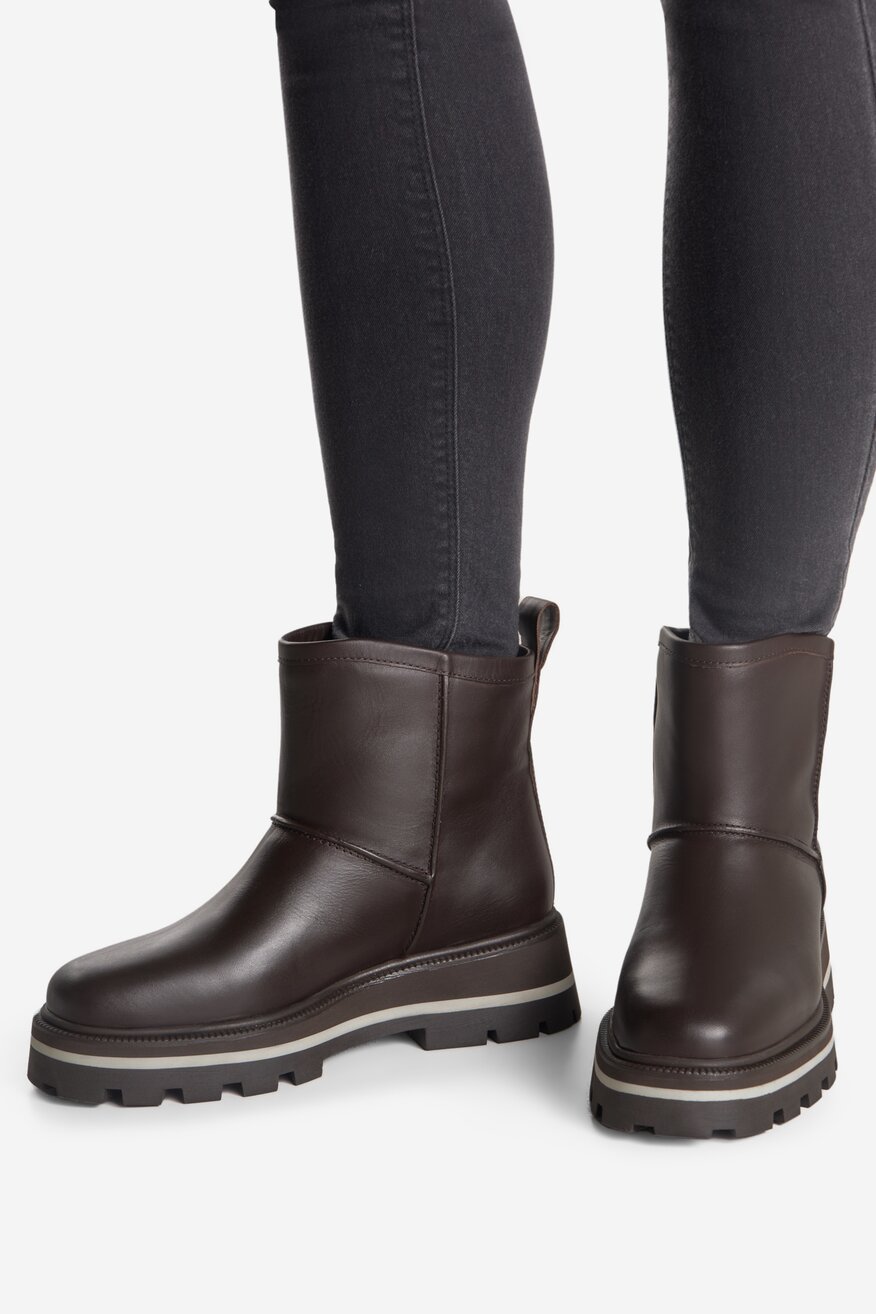 Botki skórzane ocieplane