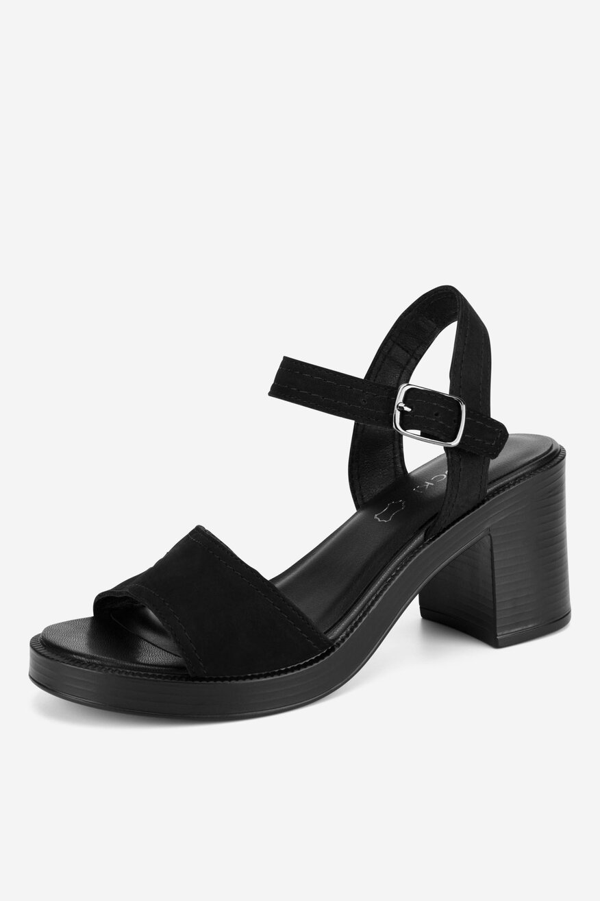 Sandały skórzane na słupku