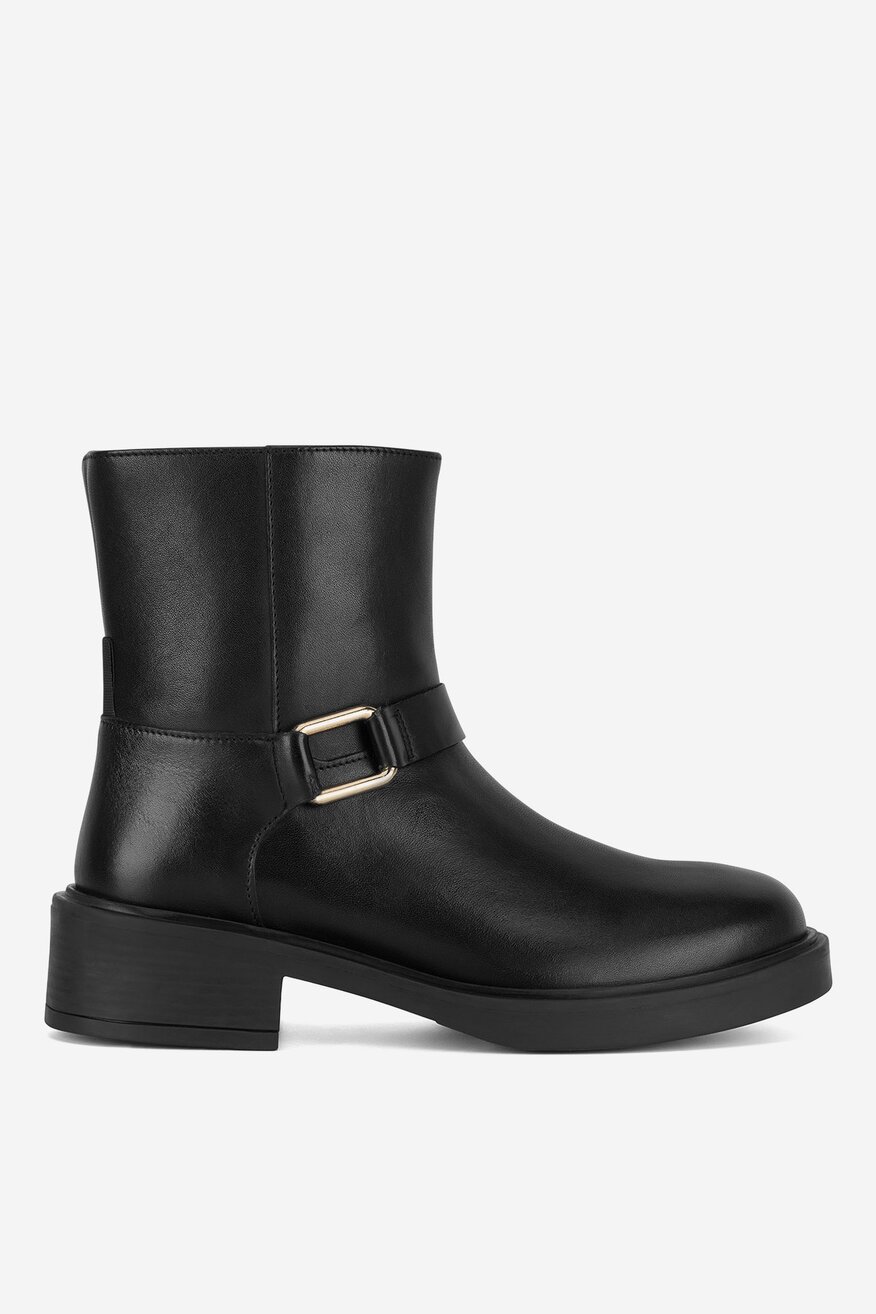 Botki skórzane ocieplane