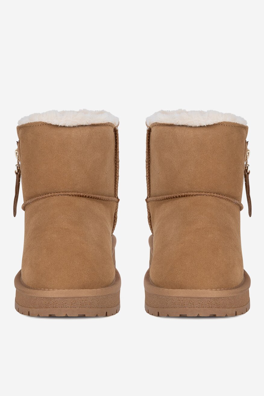 Botki skórzane ocieplane
