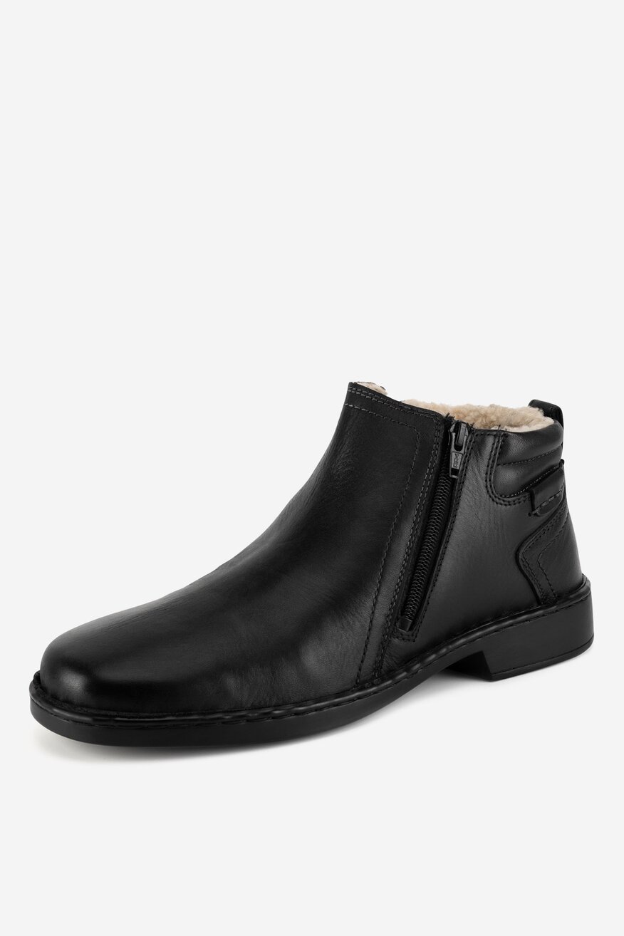 Botki skórzane ocieplane