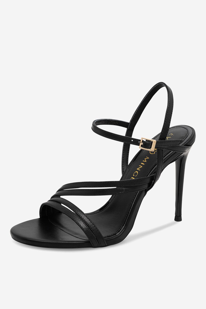 Sandały skórzane na szpilce