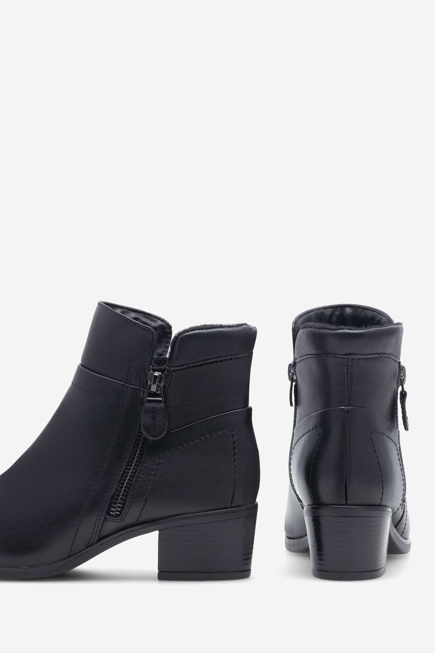 Botki skórzane ocieplane