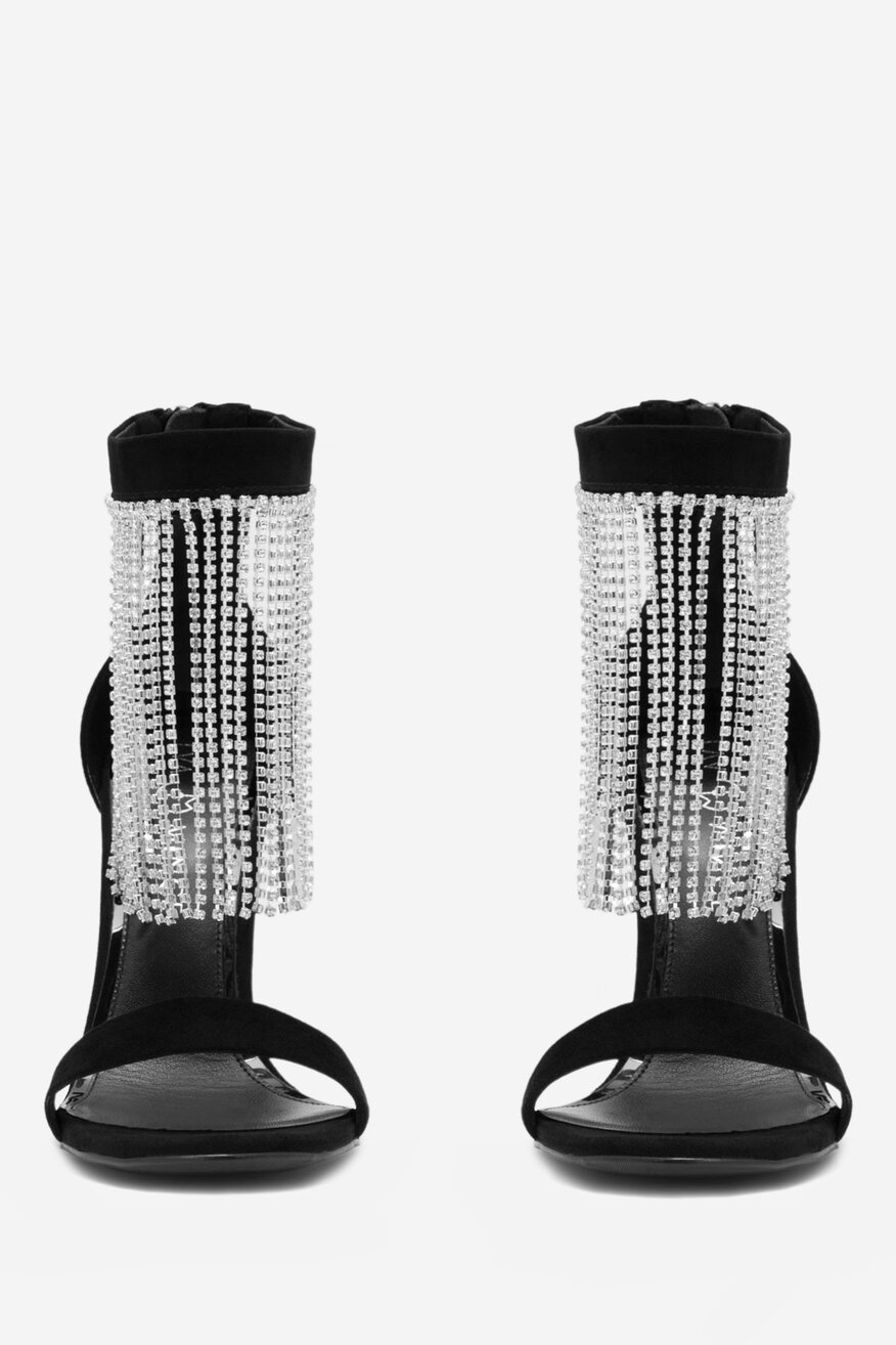 Sandały skórzane na szpilce