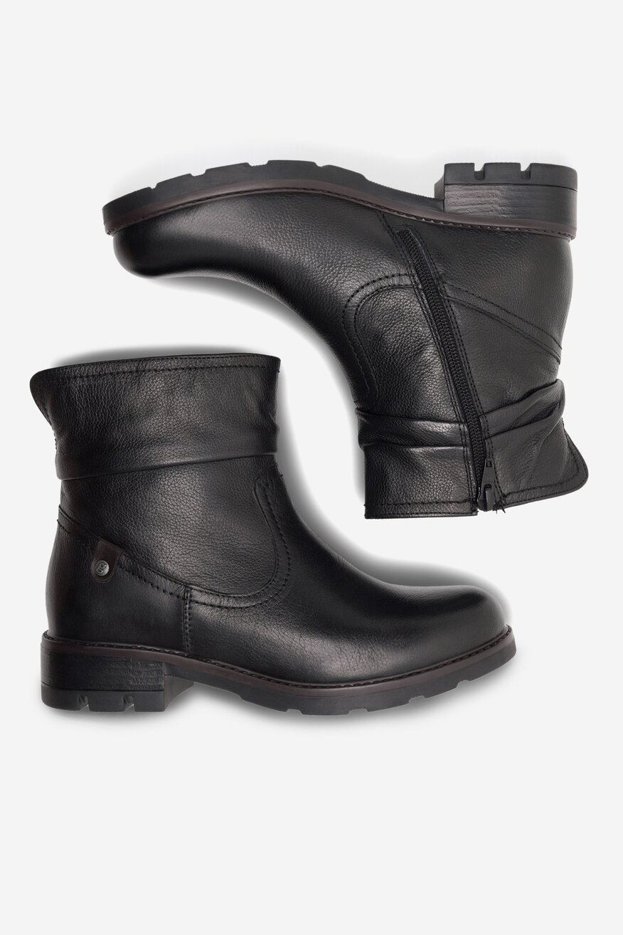 Botki skórzane ocieplane