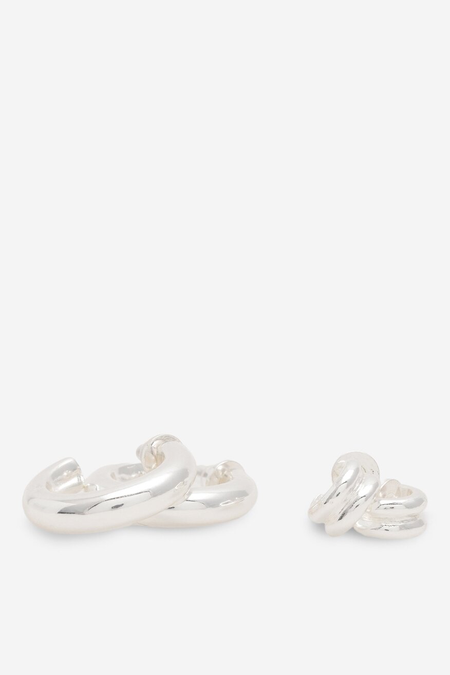 Zestaw 2 par kolczyków metaliczne