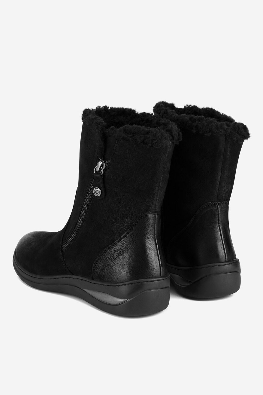 Botki skórzane ocieplane