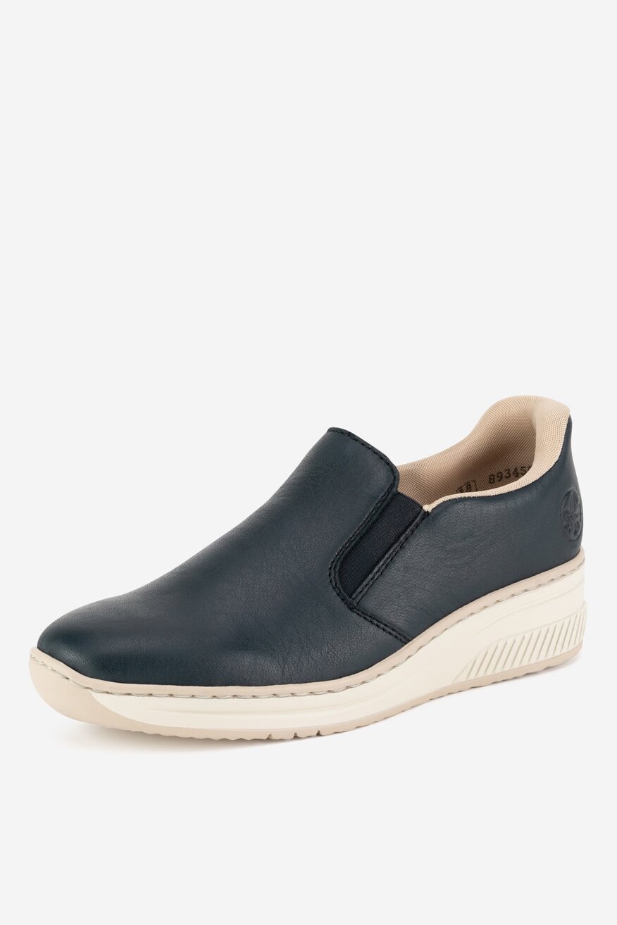 Półbuty skórzane na koturnie