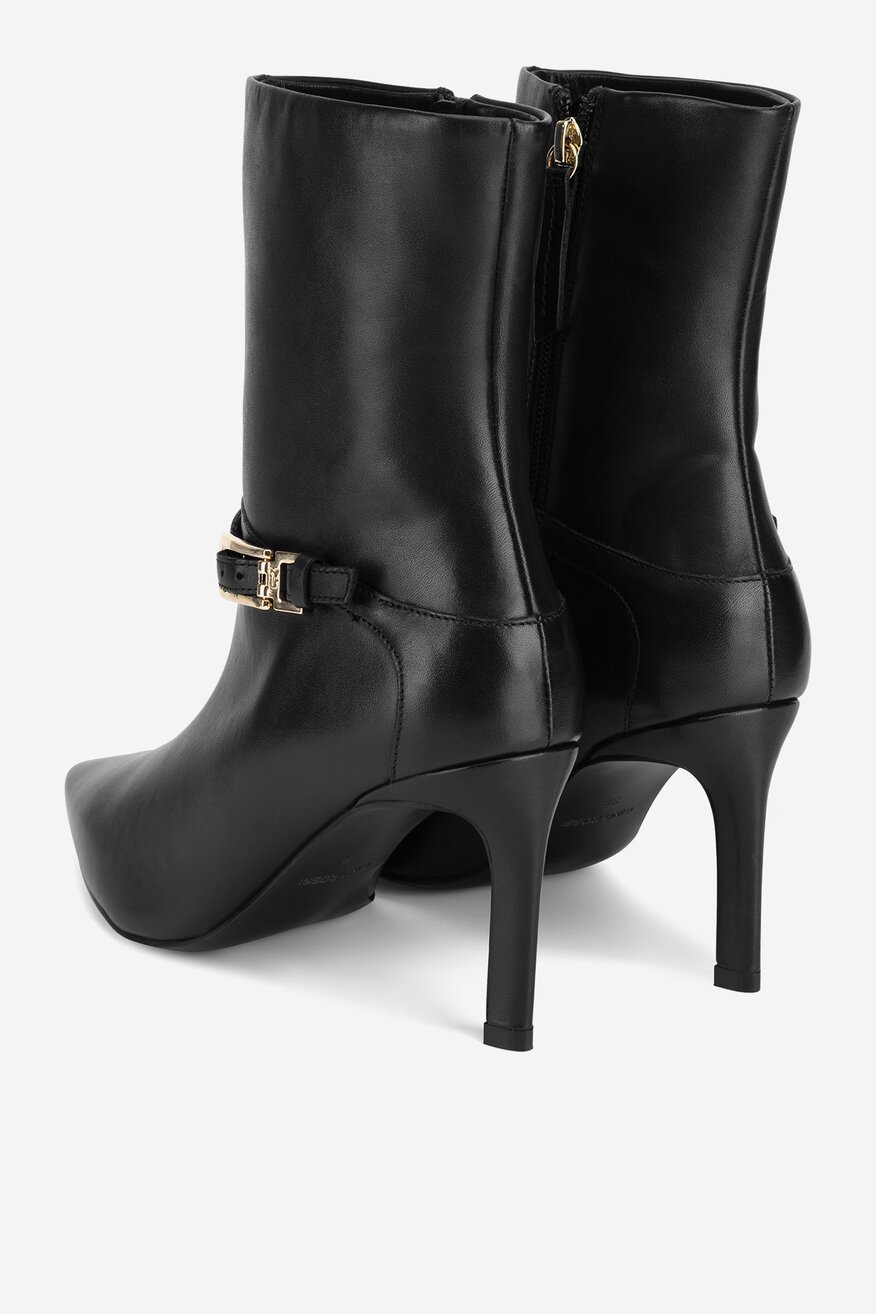 Botki skórzane na szpilce