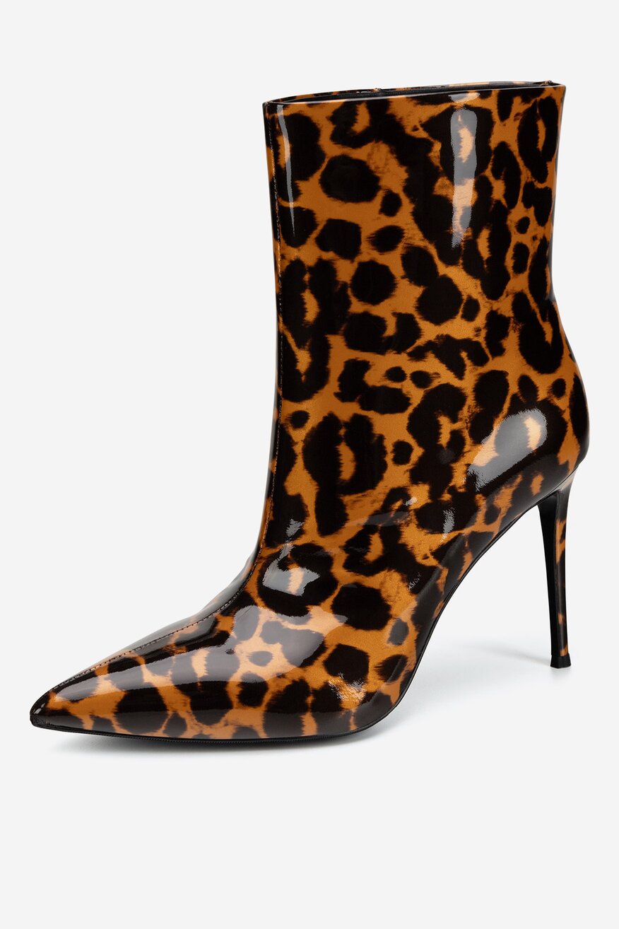 Botki skórzane na szpilce