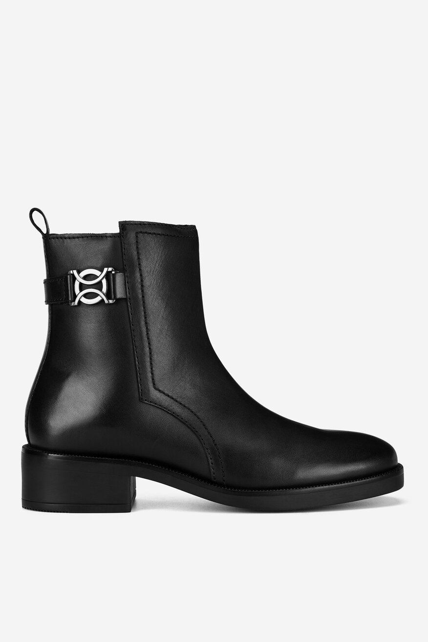 Botki skórzane ocieplane