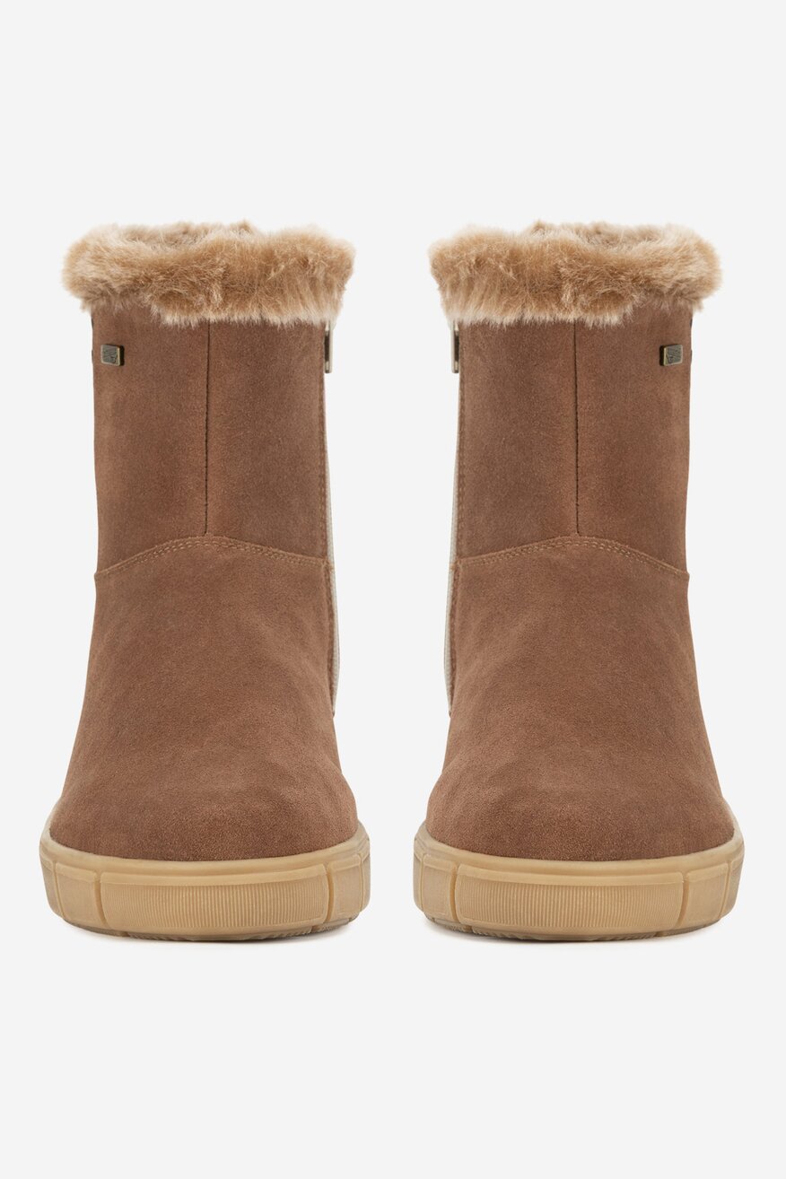 Botki skórzane ocieplane