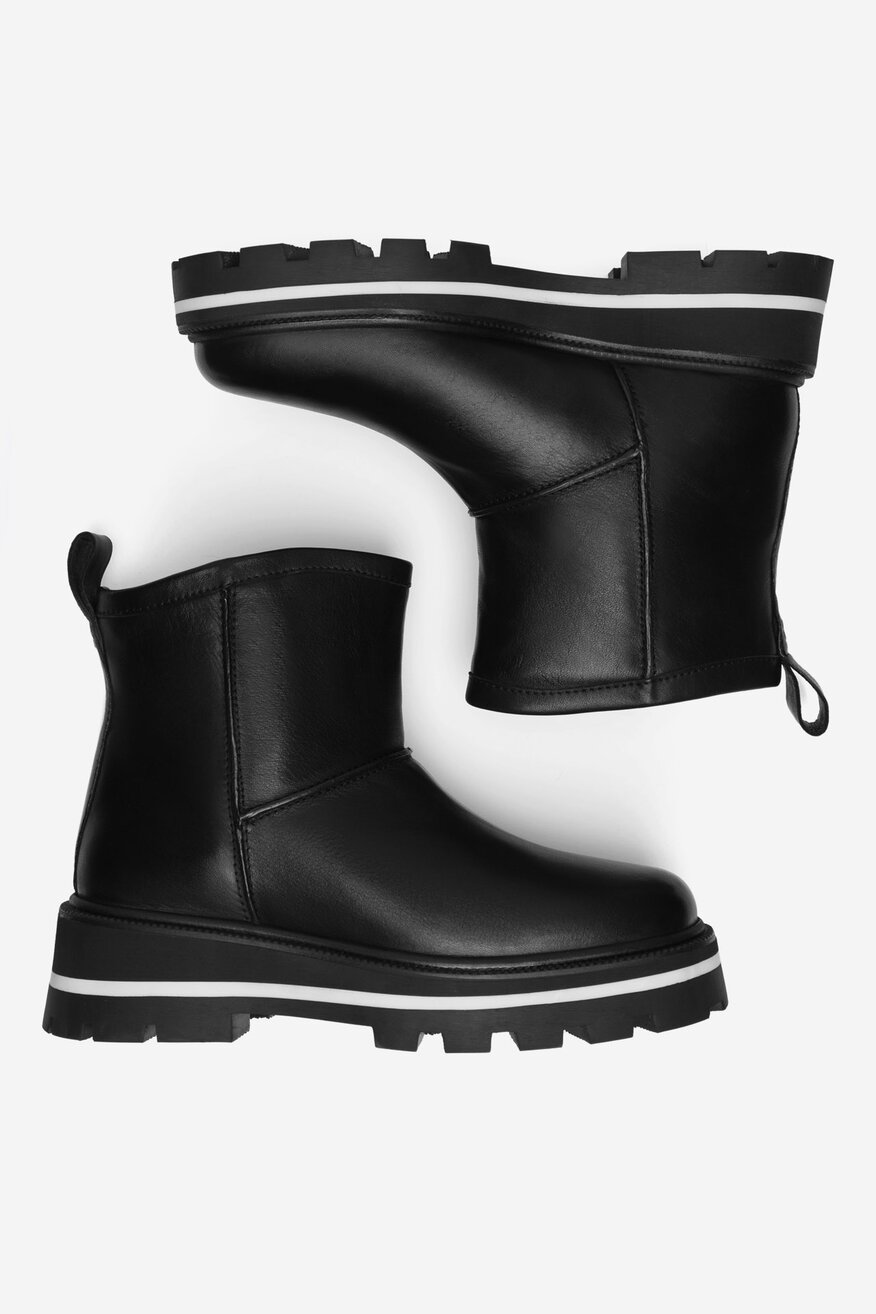 Botki skórzane ocieplane