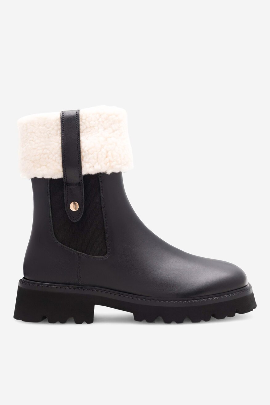 Botki skórzane ocieplane
