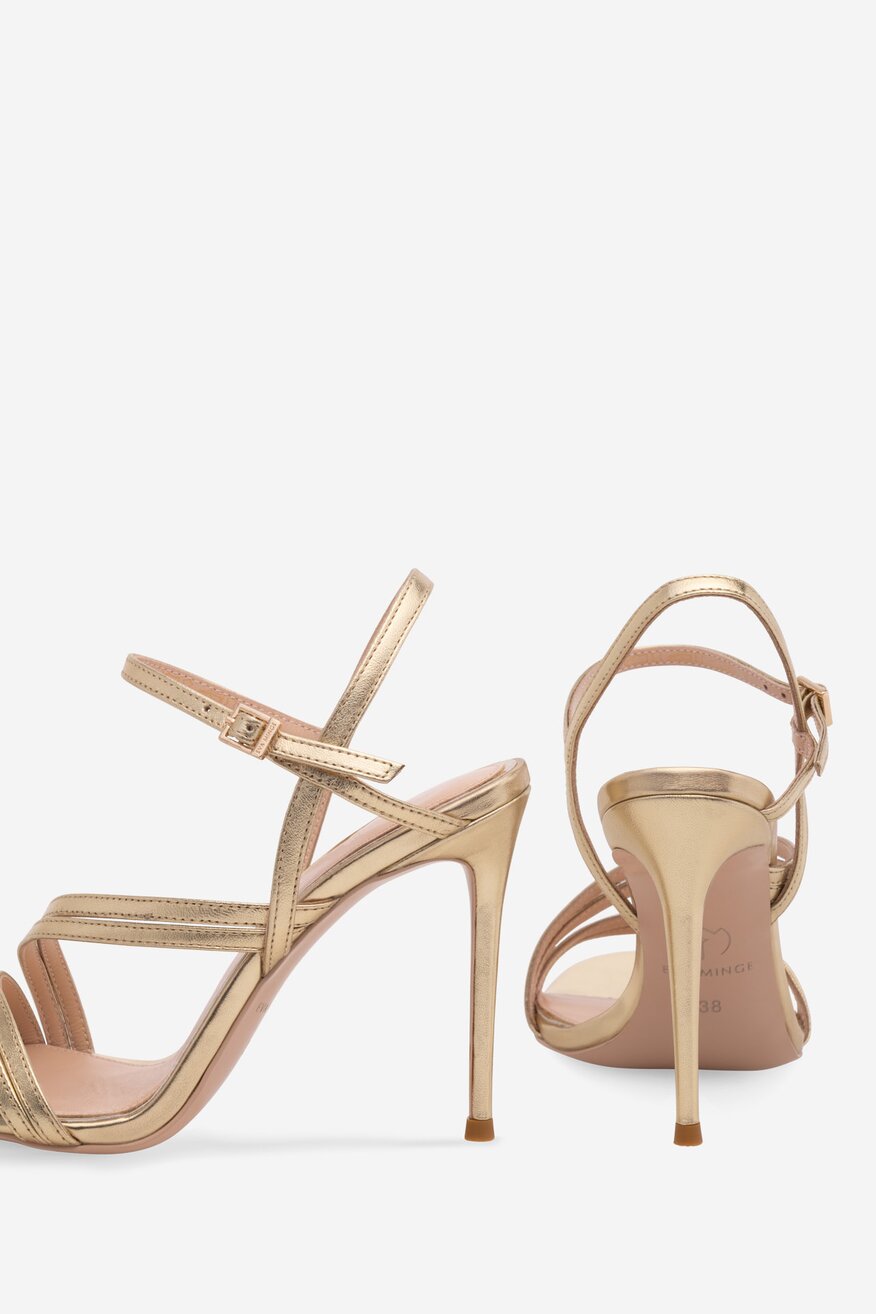 Sandały skórzane na szpilce