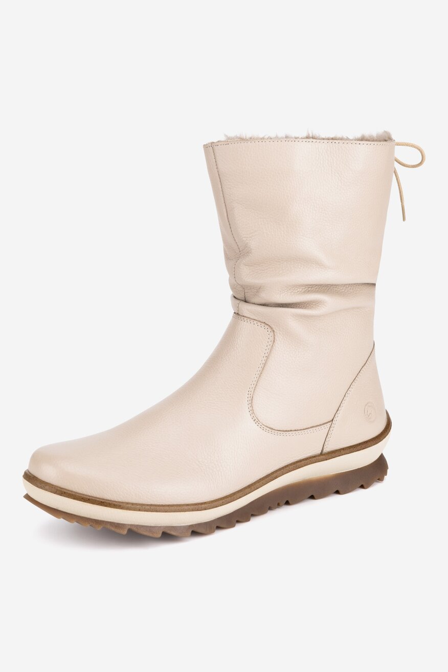 Botki skórzane ocieplane