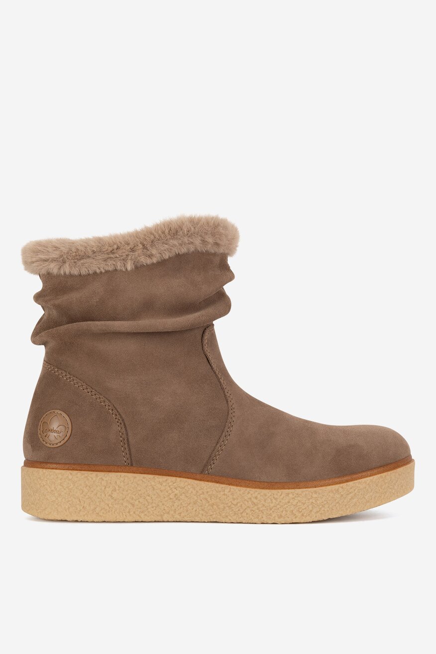 Botki skórzane ocieplane