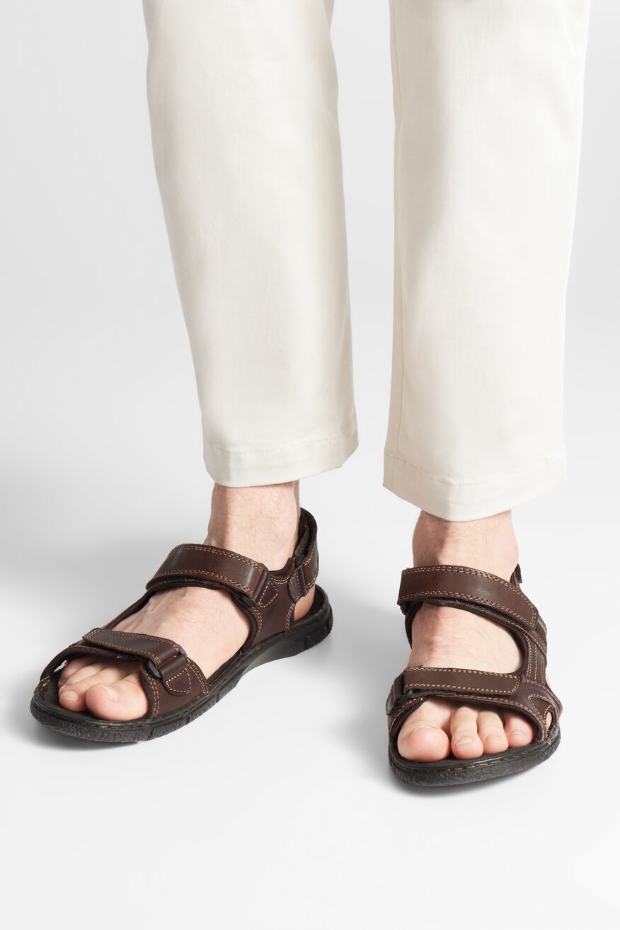 Sandały skórzane na rzepy