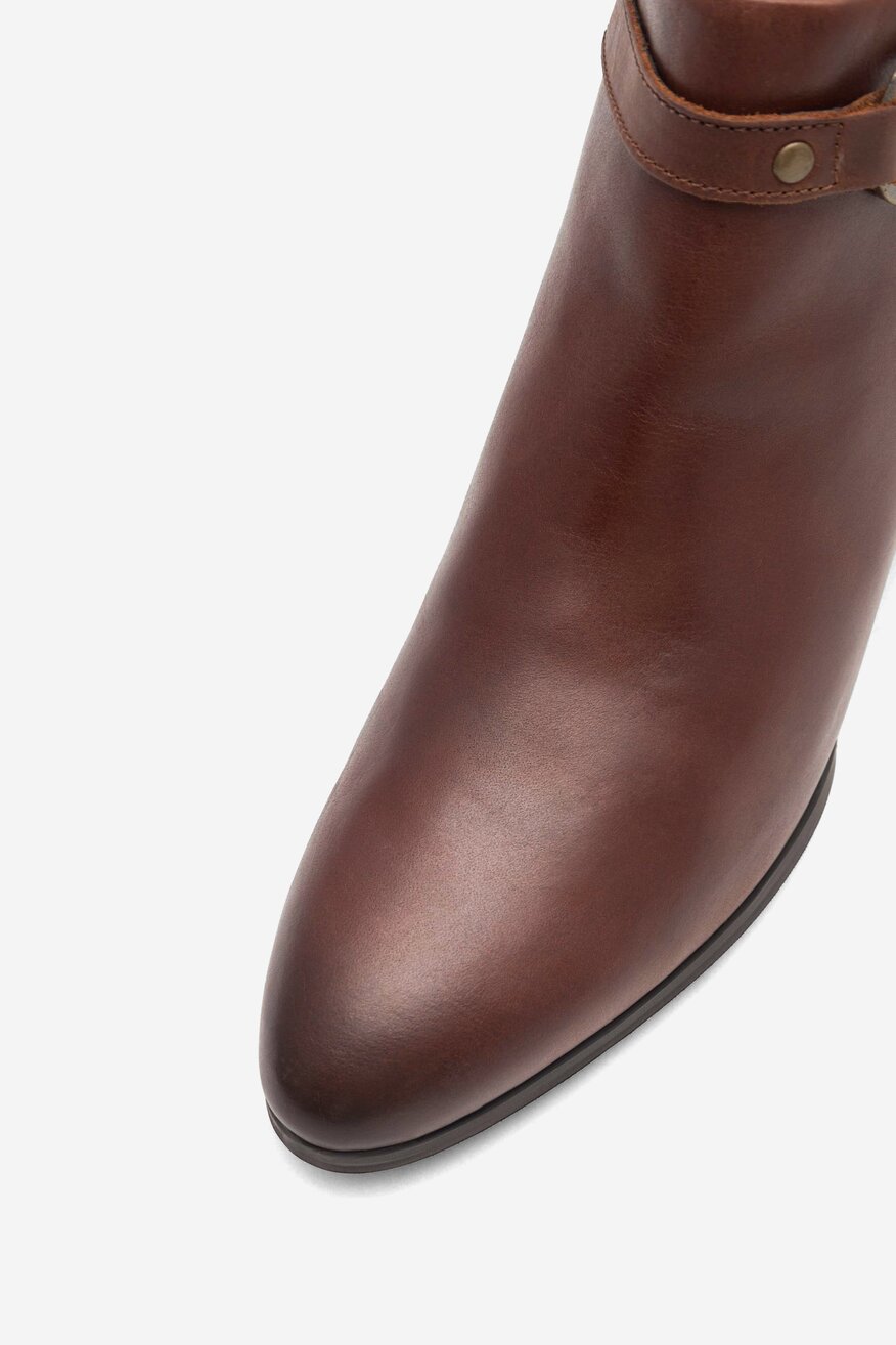 Botki skórzane ocieplane