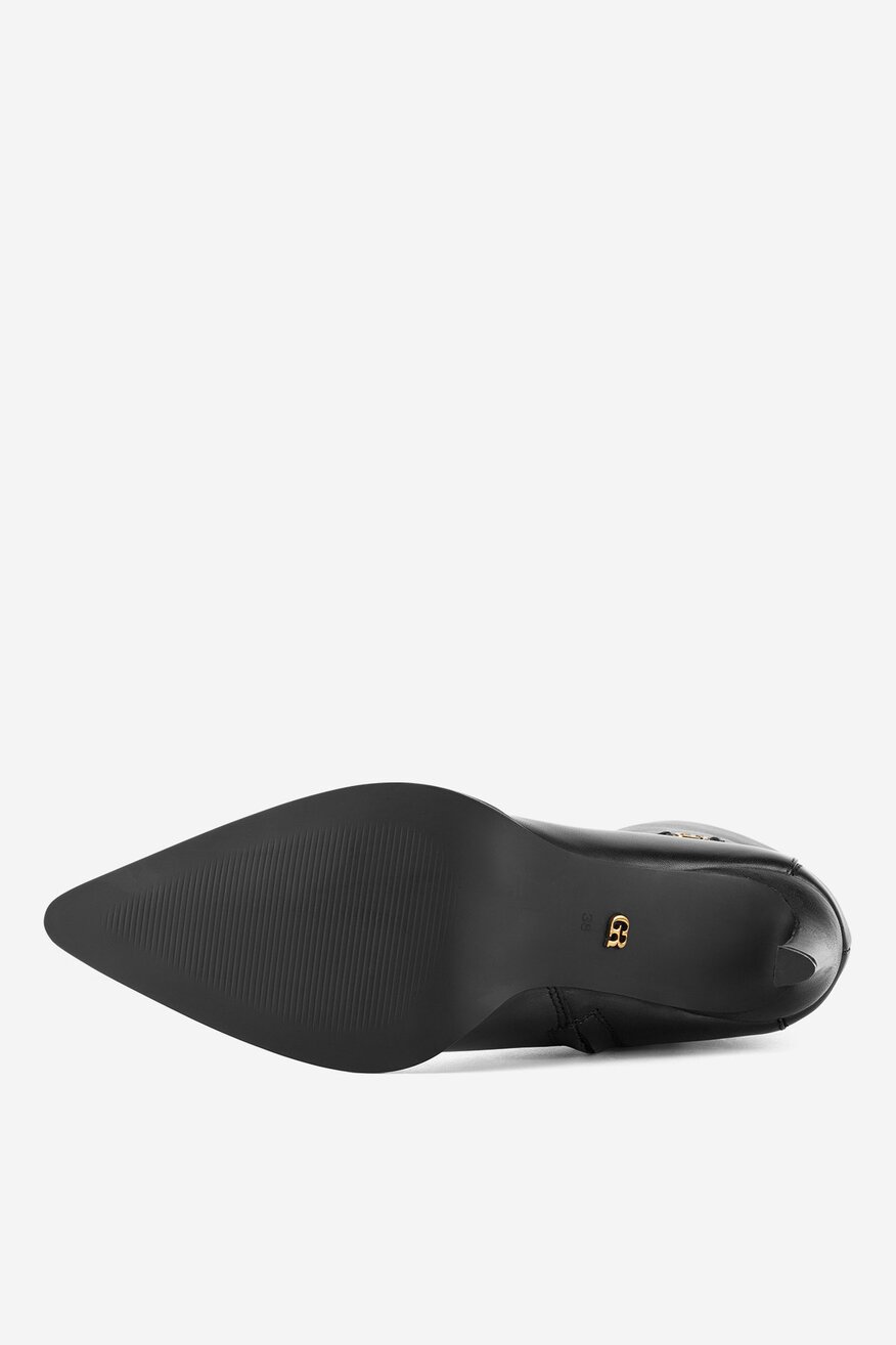 Botki skórzane na szpilce