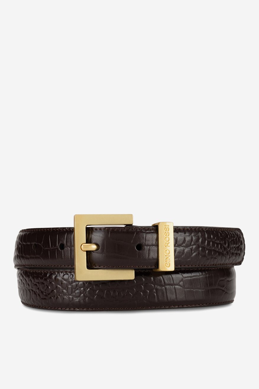 Pasek damski skórzany