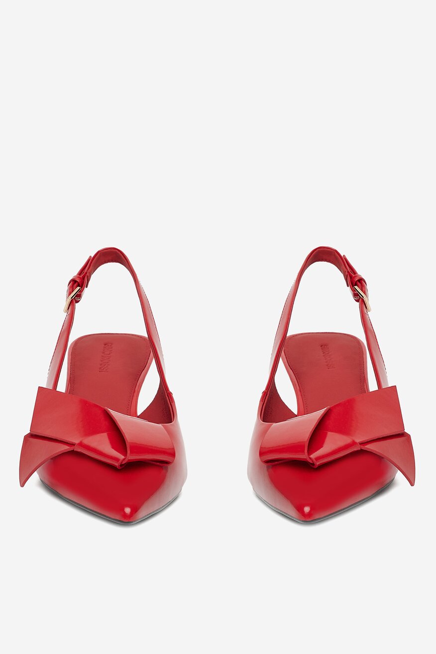 Czółenka skórzane