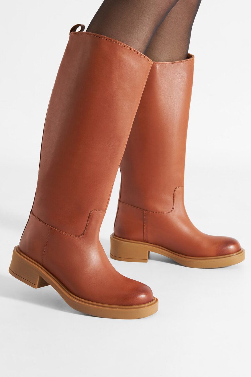 Kozaki skórzane ocieplane